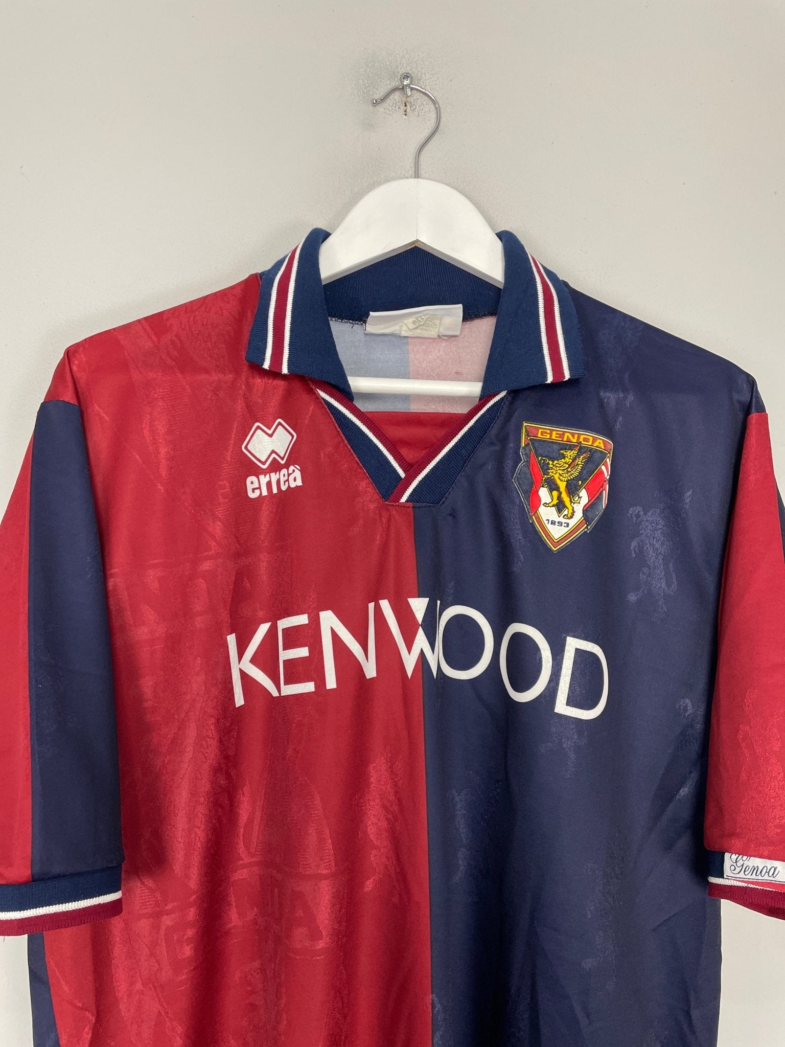 Shop 1994/95 GENOA MIURA #11 HOME SHIRT (L) ERREA, classic football shirts, vintage football shirts & retro soccer jerseys at Cult Kits