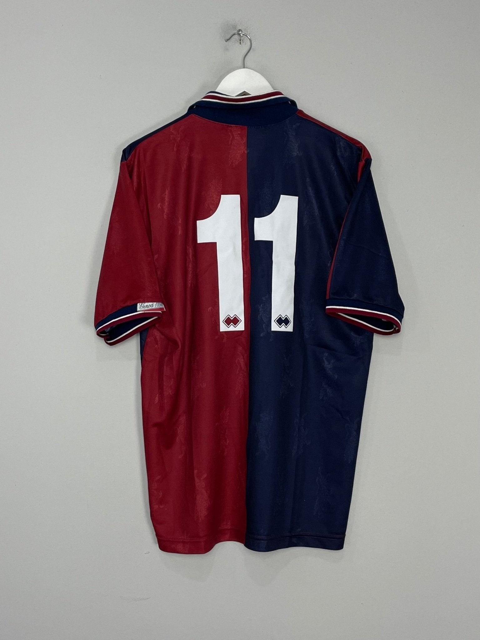 Shop 1994/95 GENOA MIURA #11 HOME SHIRT (L) ERREA, classic football shirts, vintage football shirts & retro soccer jerseys at Cult Kits