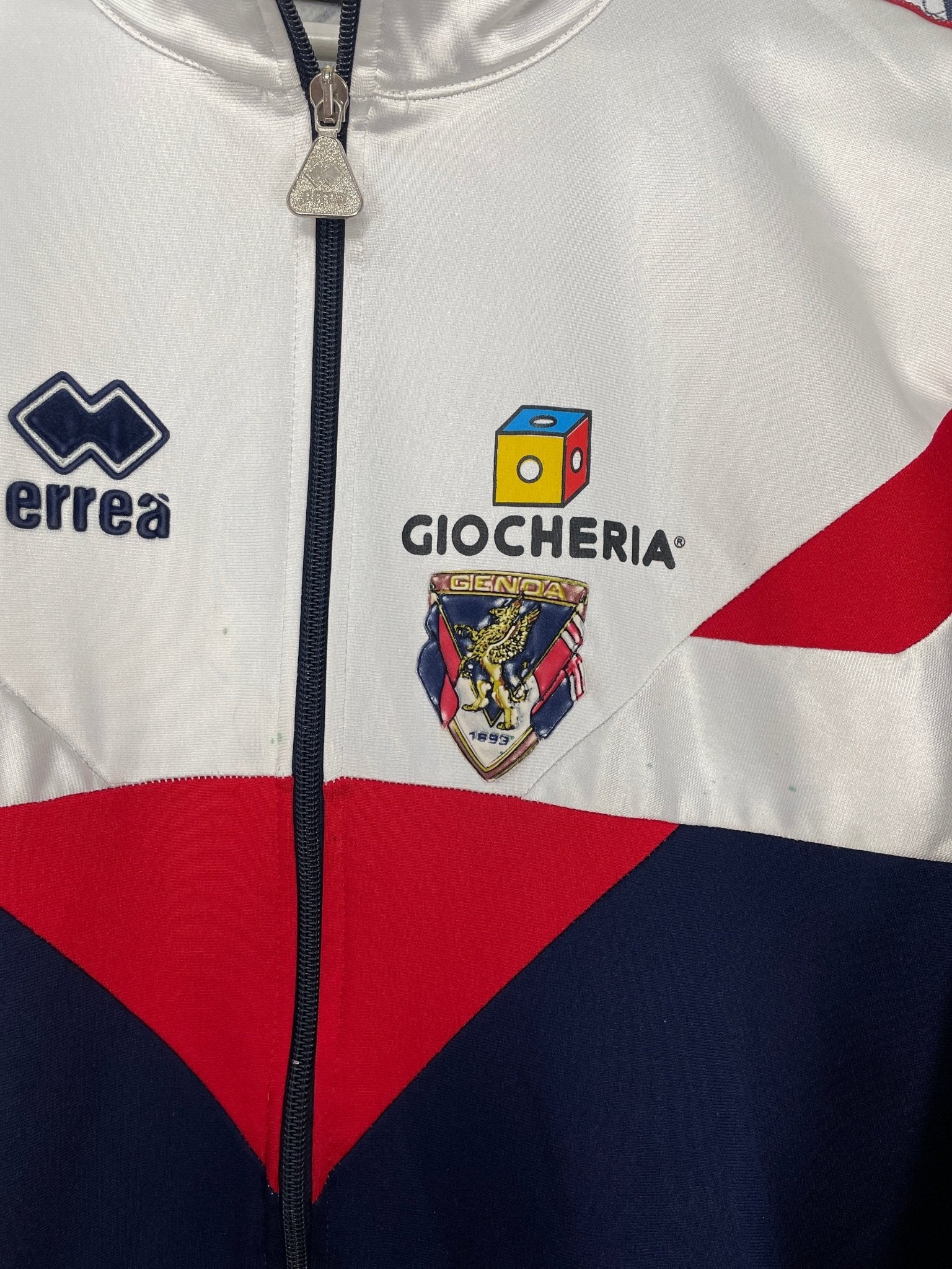 Shop 1994/95 GENOA TRACKSUIT TOP (XL) ERREA, classic football shirts, vintage football shirts & retro soccer jerseys at Cult Kits