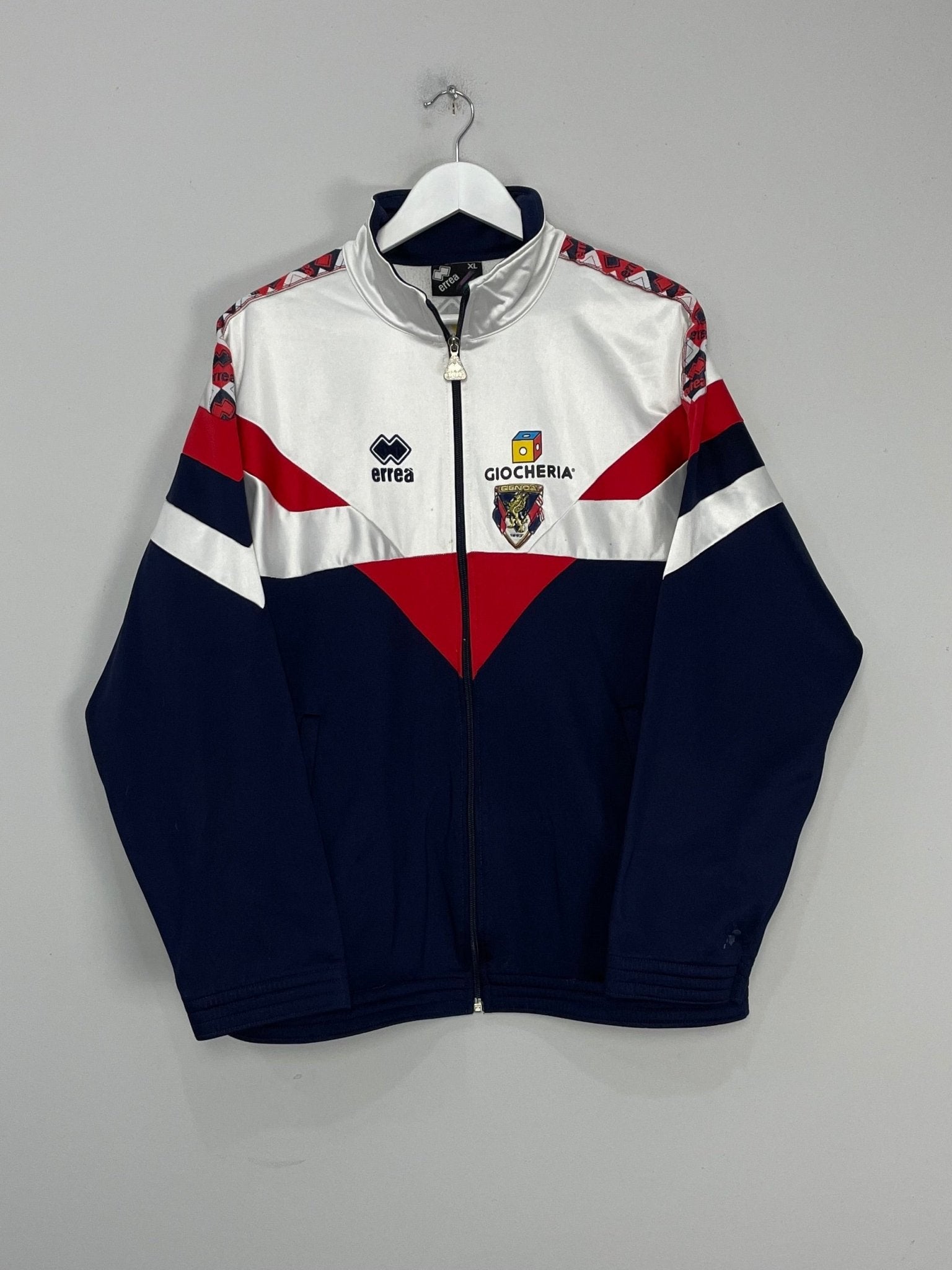 Shop 1994/95 GENOA TRACKSUIT TOP (XL) ERREA, classic football shirts, vintage football shirts & retro soccer jerseys at Cult Kits