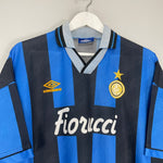 Shop 1994/95 INTER MILAN HOME SHIRT (XL) UMBRO, classic football shirts, vintage football shirts & retro soccer jerseys at Cult Kits