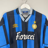 Shop 1994/95 INTER MILAN HOME SHIRT (XL) UMBRO, classic football shirts, vintage football shirts & retro soccer jerseys at Cult Kits