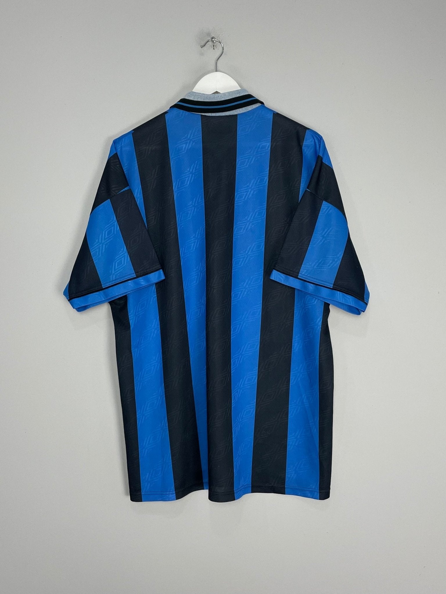 Shop 1994/95 INTER MILAN HOME SHIRT (XL) UMBRO, classic football shirts, vintage football shirts & retro soccer jerseys at Cult Kits