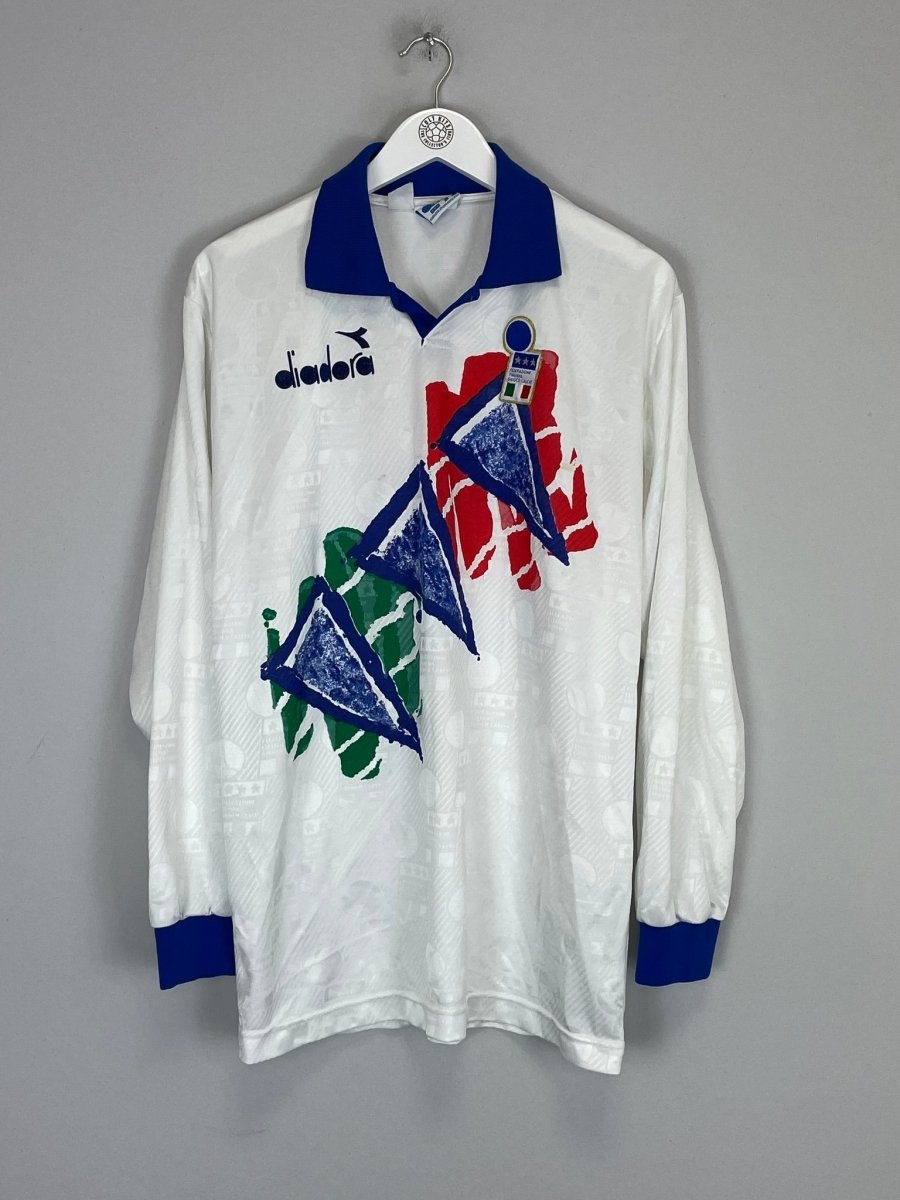 1994/95 ITALY L/S TRAINING SHIRT (L) DIADORA - Cult Kits - Large - Buy Vintage Football Shirts, Authentic Retro Football Shirts For Sale, Classic Football Shirts & Soccer Jersey