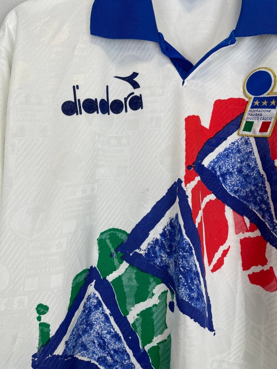 1994/95 ITALY L/S TRAINING SHIRT (L) DIADORA - Cult Kits - Large - Buy Vintage Football Shirts, Authentic Retro Football Shirts For Sale, Classic Football Shirts & Soccer Jersey