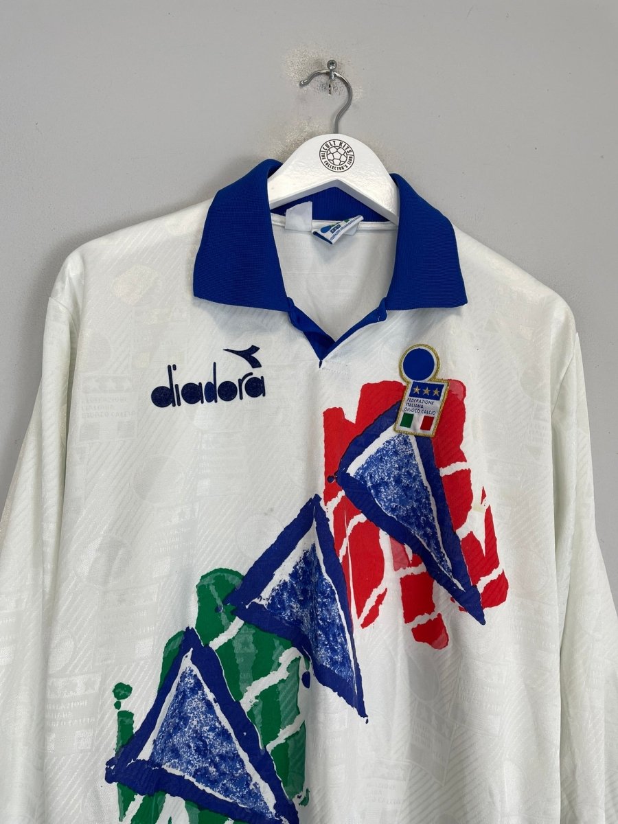1994/95 ITALY L/S TRAINING SHIRT (L) DIADORA - Cult Kits - Large - Buy Vintage Football Shirts, Authentic Retro Football Shirts For Sale, Classic Football Shirts & Soccer Jersey