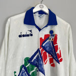 1994/95 ITALY L/S TRAINING SHIRT (L) DIADORA - Cult Kits - Large - Buy Vintage Football Shirts, Authentic Retro Football Shirts For Sale, Classic Football Shirts & Soccer Jersey