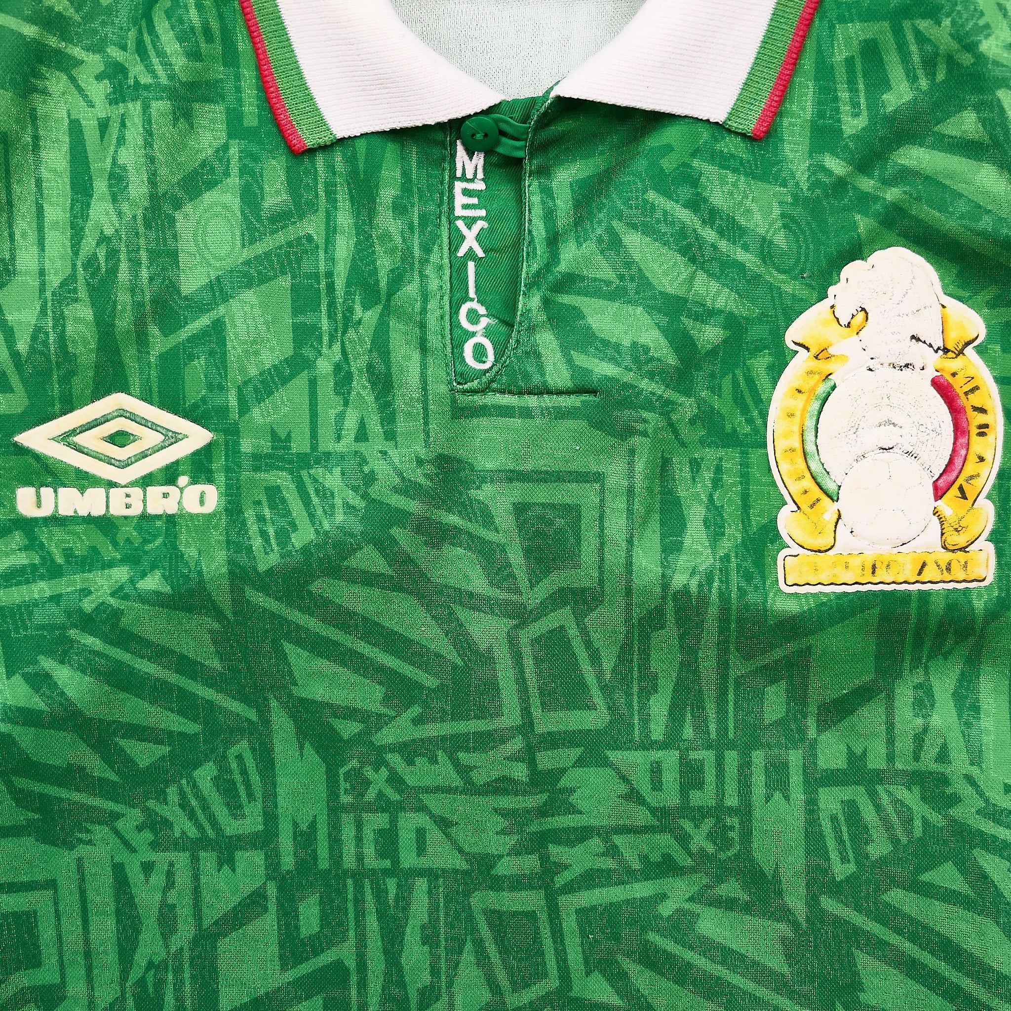 Buy 1994/95 Mexico Home Shirt (XL) Umbro ~ Free worldwide shipping ~ Authentic Vintage Football Shirts from Cult Kits