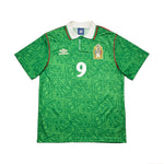 Buy 1994/95 Mexico Sanchez 9 Home Shirt (L) Umbro ~ Free worldwide shipping available ~ Authentic Vintage Football Shirts from Cult Kits