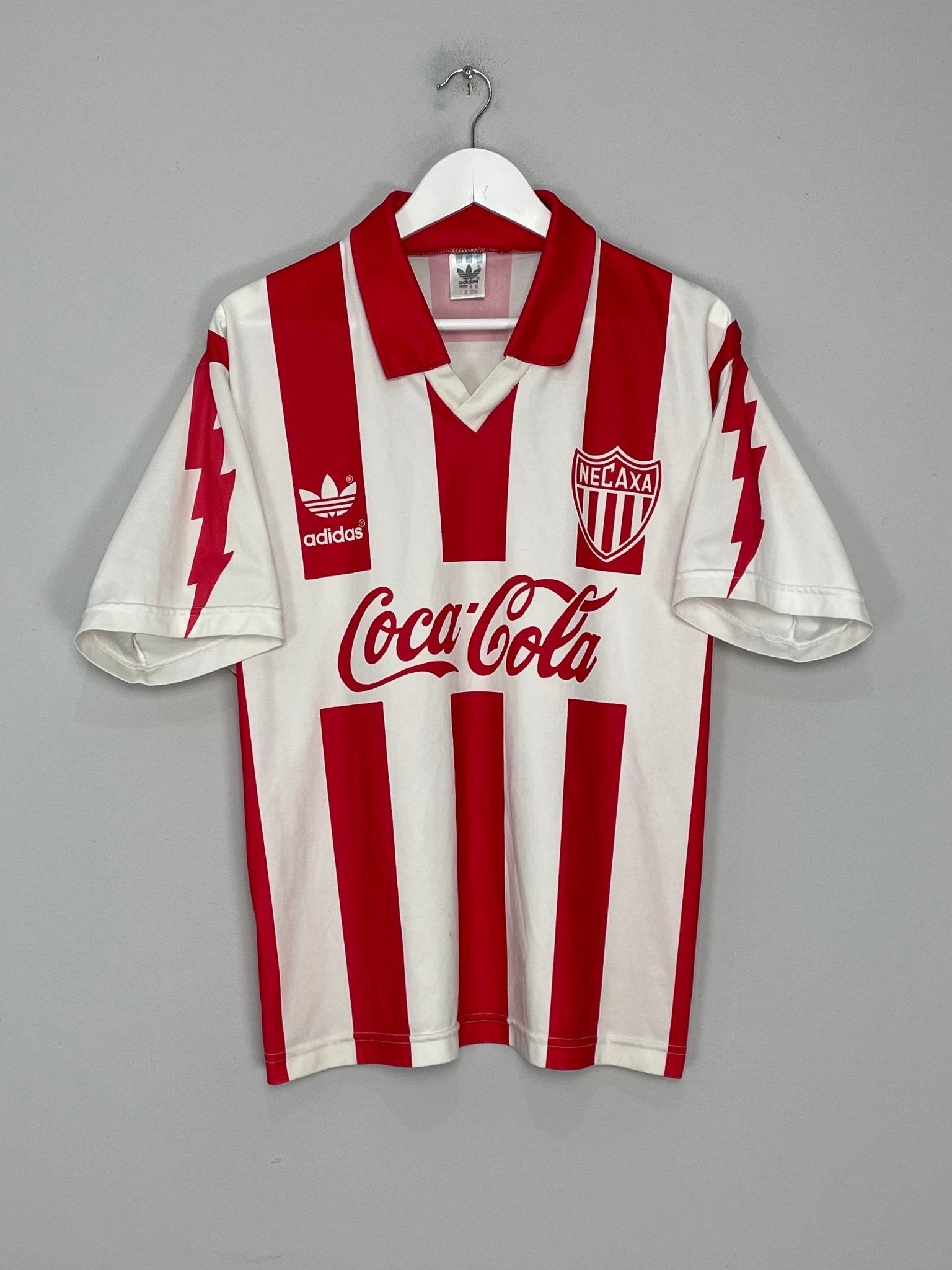 Shop 1994/95 NECAXA HOME SHIRT (M) ADIDAS, classic football shirts, vintage football shirts & retro soccer jerseys at Cult Kits