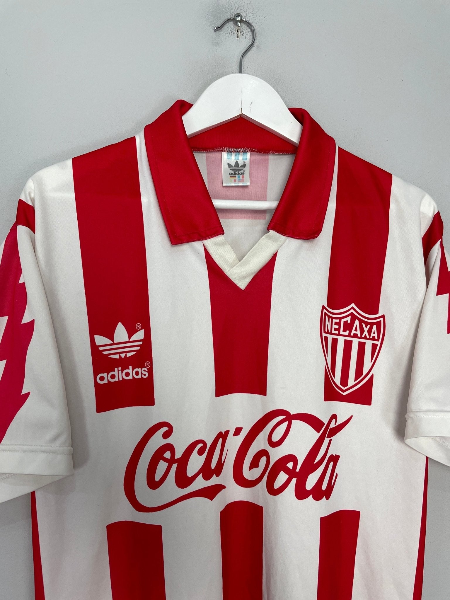 Shop 1994/95 NECAXA HOME SHIRT (M) ADIDAS, classic football shirts, vintage football shirts & retro soccer jerseys at Cult Kits