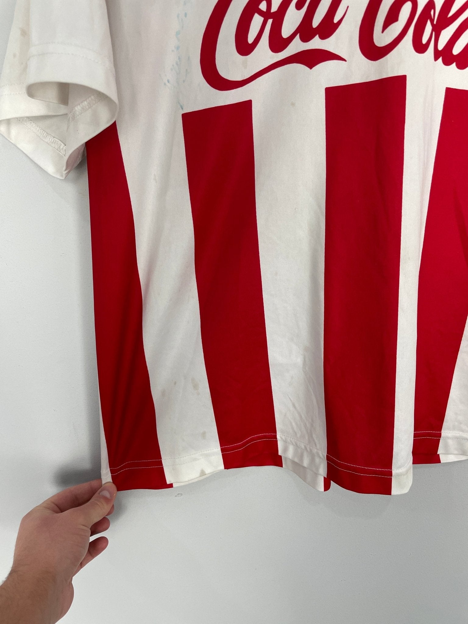 Shop 1994/95 NECAXA *SIGNED* HOME SHIRT (M) ADIDAS, classic football shirts, vintage football shirts & retro soccer jerseys at Cult Kits