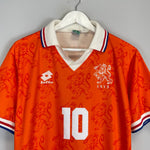 Shop 1994/95 NETHERLANDS BERGKAMP #10 HOME SHIRT (M) LOTTO, classic football shirts, vintage football shirts & retro soccer jerseys at Cult Kits