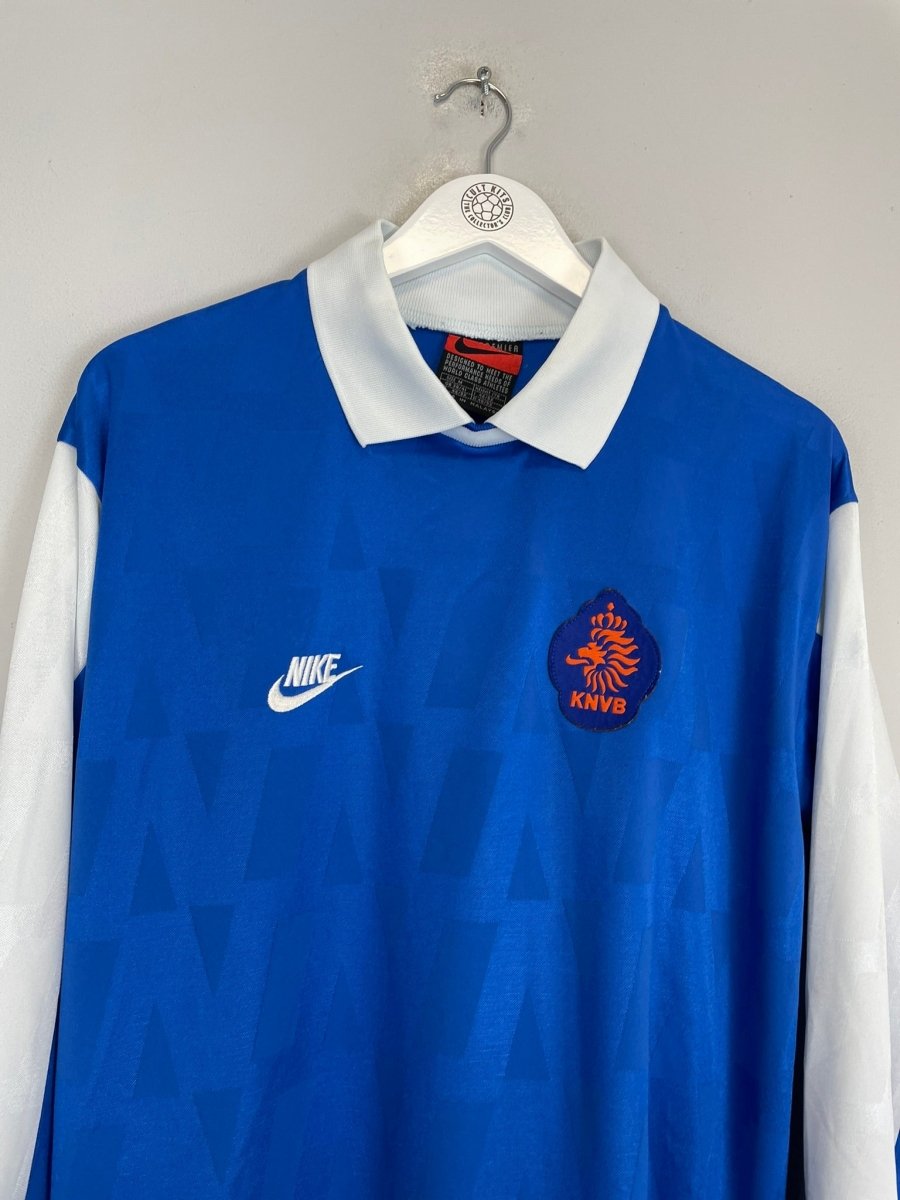 1994/95 NETHERLANDS L/S *PROTOTYPE* AWAY SHIRT (M) NIKE - Cult Kits - Medium - Buy Vintage Football Shirts, Authentic Retro Football Shirts For Sale, Classic Football Shirts & Soccer Jersey