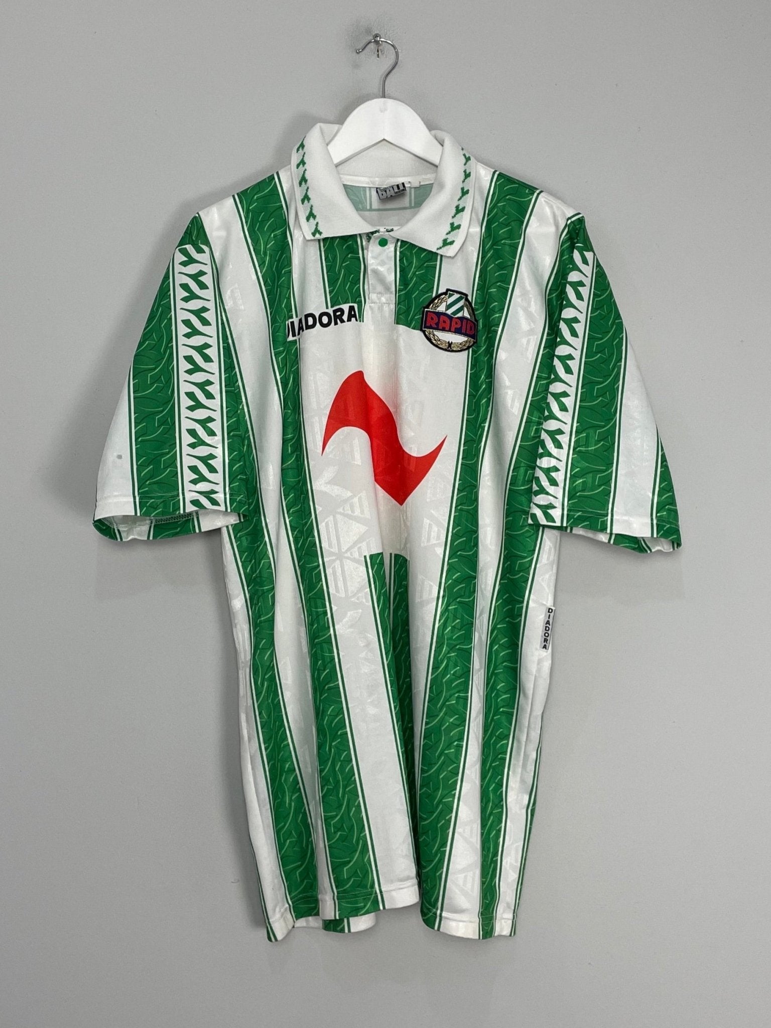Shop 1994/95 RAPID VIENNA HOME SHIRT (XXL) DIADORA, classic football shirts, vintage football shirts & retro soccer jerseys at Cult Kits