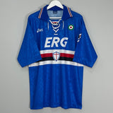 Shop 1994/95 SAMPDORIA HOME SHIRT (XL) ASICS, classic football shirts, vintage football shirts & retro soccer jerseys at Cult Kits
