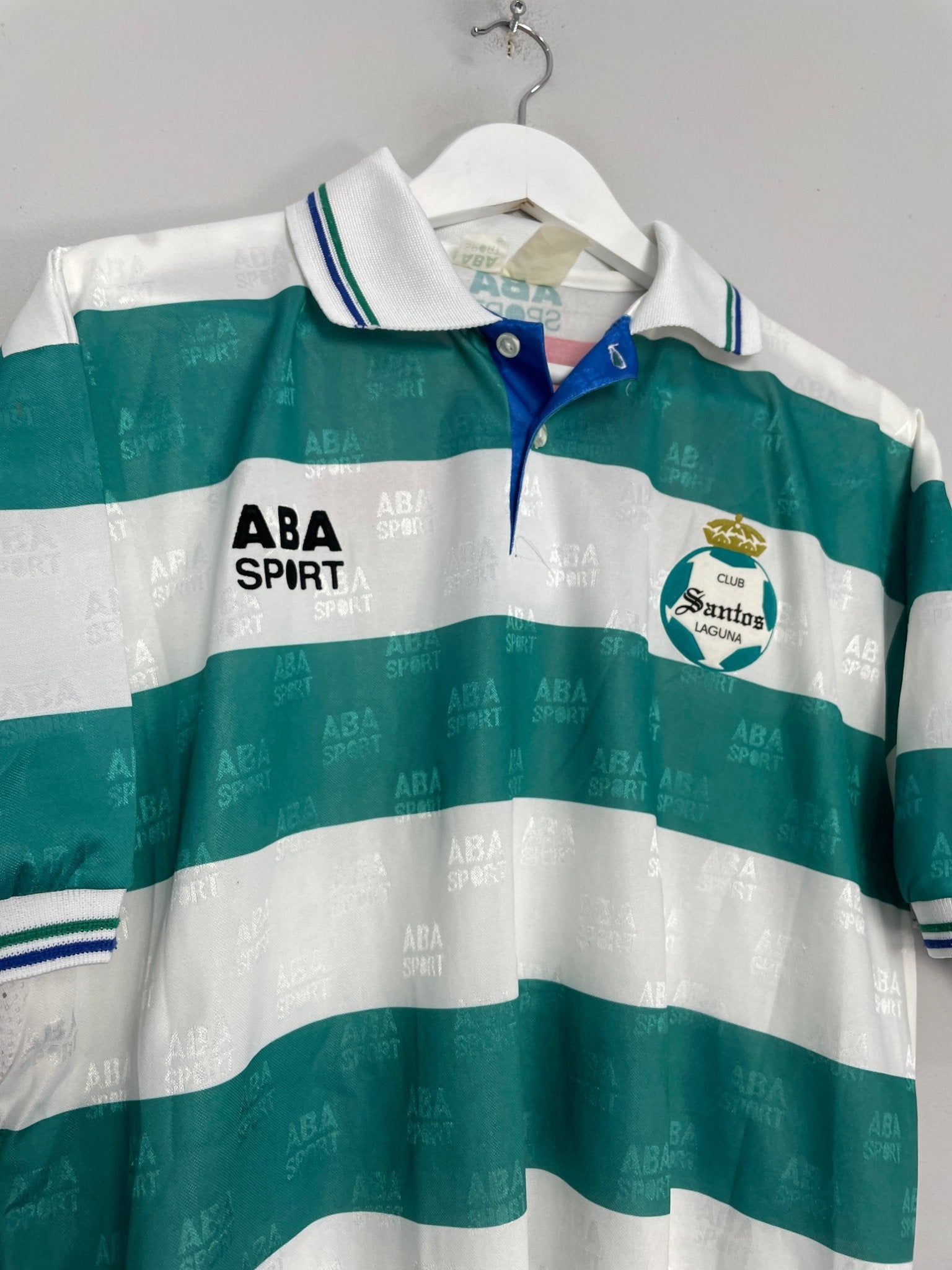 Shop 1994/95 SANTOS LAGUNA HOME SHIRT (L) ABA SPORT, classic football shirts, vintage football shirts & retro soccer jerseys at Cult Kits