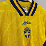 Shop 1994/95 SWEDEN HOME SHIRT (L) ADIDAS, classic football shirts, vintage football shirts & retro soccer jerseys at Cult Kits