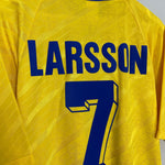 Shop 1994/95 SWEDEN LARSSON #7 HOME SHIRT (L) ADIDAS, classic football shirts, vintage football shirts & retro soccer jerseys at Cult Kits