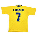 Buy 1994/95 Sweden Larsson 7 Home Shirt (M) Adidas ~ Free worldwide shipping ~ Authentic Vintage Football Shirts from Cult Kits
