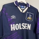Shop 1994/95 TOTTENHAM AWAY SHIRT (XL) UMBRO, classic football shirts, vintage football shirts & retro soccer jerseys at Cult Kits