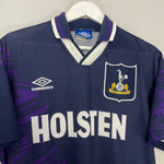 Shop 1994/95 TOTTENHAM BARMBY #7 AWAY SHIRT (M) UMBRO, classic football shirts, vintage football shirts & retro soccer jerseys at Cult Kits