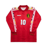 Buy 1994/96 Belgium Scifo 10 L/S Home Shirt (M) Diadora ~ Free worldwide shipping ~ Authentic Vintage Football Shirts from Cult Kits