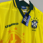 Shop 1994/96 BRAZIL *BNWT* HOME SHIRT (MULTIPLE SIZES) UMBRO, classic football shirts, vintage football shirts & retro soccer jerseys at Cult Kits