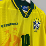 Shop 1994/96 BRAZIL RIVALDO #10 *BNWOT* HOME SHIRT (XXL) UMBRO, classic football shirts, vintage football shirts & retro soccer jerseys at Cult Kits