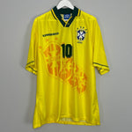 Shop 1994/96 BRAZIL RIVALDO #10 *BNWOT* HOME SHIRT (XXL) UMBRO, classic football shirts, vintage football shirts & retro soccer jerseys at Cult Kits