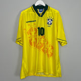 Shop 1994/96 BRAZIL RIVALDO #10 *BNWOT* HOME SHIRT (XXL) UMBRO, classic football shirts, vintage football shirts & retro soccer jerseys at Cult Kits