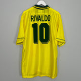 Shop 1994/96 BRAZIL RIVALDO #10 *BNWOT* HOME SHIRT (XXL) UMBRO, classic football shirts, vintage football shirts & retro soccer jerseys at Cult Kits