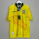 Shop 1994/96 BRAZIL RIVALDO #10 *BNWT* HOME SHIRT (L) UMBRO, classic football shirts, vintage football shirts & retro soccer jerseys at Cult Kits