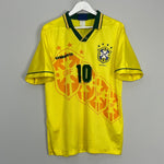 Shop 1994/96 BRAZIL RIVALDO #10 HOME SHIRT (L) UMBRO, classic football shirts, vintage football shirts & retro soccer jerseys at Cult Kits