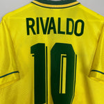 Shop 1994/96 BRAZIL RIVALDO #10 HOME SHIRT (L) UMBRO, classic football shirts, vintage football shirts & retro soccer jerseys at Cult Kits
