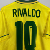Shop 1994/96 BRAZIL RIVALDO #10 HOME SHIRT (L) UMBRO, classic football shirts, vintage football shirts & retro soccer jerseys at Cult Kits