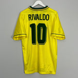 Shop 1994/96 BRAZIL RIVALDO #10 HOME SHIRT (L) UMBRO, classic football shirts, vintage football shirts & retro soccer jerseys at Cult Kits