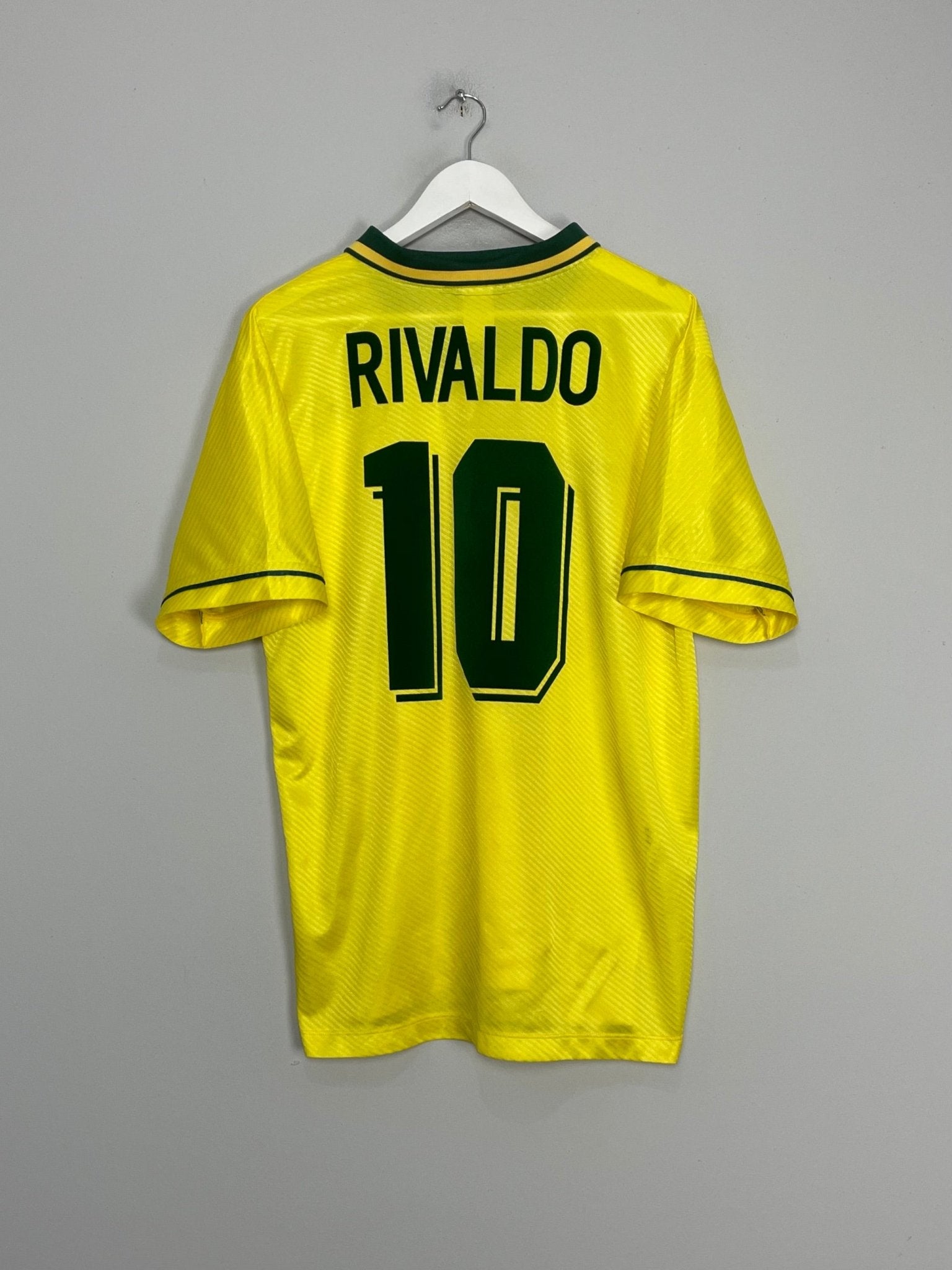 Shop 1994/96 BRAZIL RIVALDO #10 HOME SHIRT (L) UMBRO, classic football shirts, vintage football shirts & retro soccer jerseys at Cult Kits