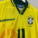 Shop 1994/96 BRAZIL ROMARIO #11 *BNWOT* HOME SHIRT (XXL) UMBRO, classic football shirts, vintage football shirts & retro soccer jerseys at Cult Kits