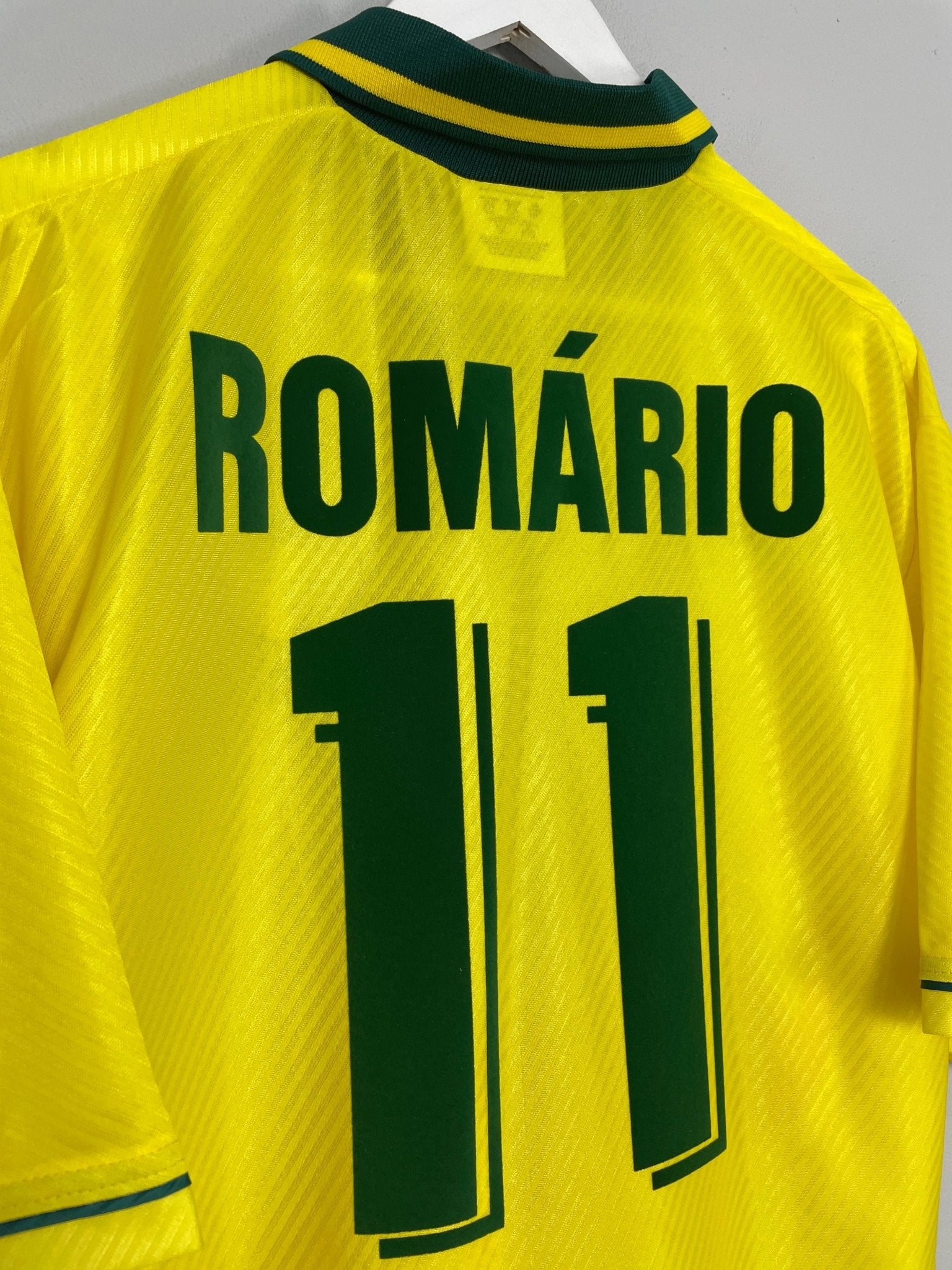 Shop 1994/96 BRAZIL ROMARIO #11 *BNWOT* HOME SHIRT (XXL) UMBRO, classic football shirts, vintage football shirts & retro soccer jerseys at Cult Kits