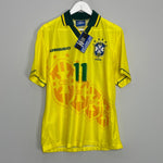 Shop 1994/96 BRAZIL ROMARIO #11 *BNWT* HOME SHIRT (M) UMBRO, classic football shirts, vintage football shirts & retro soccer jerseys at Cult Kits