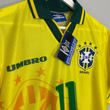 Shop 1994/96 BRAZIL ROMARIO #11 *BNWT* HOME SHIRT (M) UMBRO, classic football shirts, vintage football shirts & retro soccer jerseys at Cult Kits