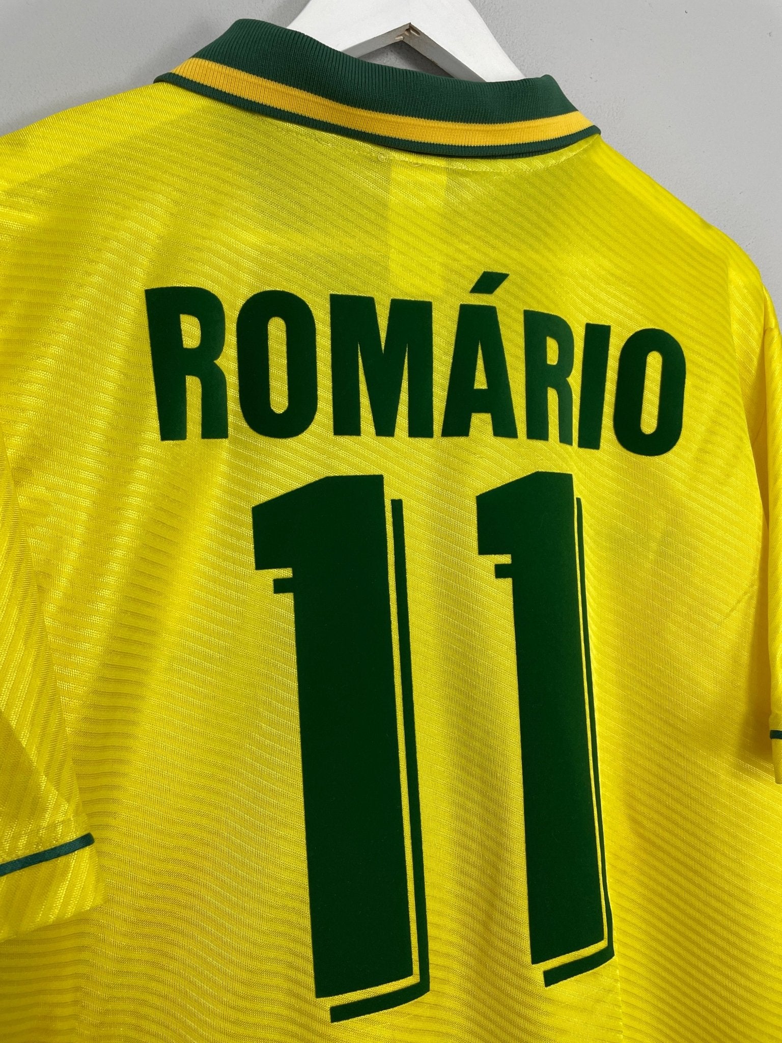 Shop 1994/96 BRAZIL ROMARIO #11 HOME SHIRT (L) UMBRO, classic football shirts, vintage football shirts & retro soccer jerseys at Cult Kits