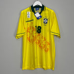 Shop 1994/96 BRAZIL RONALDINHO #18 *BNWT* HOME SHIRT (XL) UMBRO, classic football shirts, vintage football shirts & retro soccer jerseys at Cult Kits