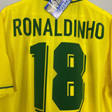 Shop 1994/96 BRAZIL RONALDINHO #18 *BNWT* HOME SHIRT (XL) UMBRO, classic football shirts, vintage football shirts & retro soccer jerseys at Cult Kits