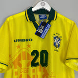 Shop 1994/96 BRAZIL RONALDO #20 *BNWT* HOME SHIRT (M) UMBRO, classic football shirts, vintage football shirts & retro soccer jerseys at Cult Kits