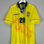 Shop 1994/96 BRAZIL RONALDO #20 *BNWT* HOME SHIRT (M) UMBRO, classic football shirts, vintage football shirts & retro soccer jerseys at Cult Kits