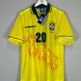 Shop 1994/96 BRAZIL RONALDO #20 *BNWT* HOME SHIRT (M) UMBRO, classic football shirts, vintage football shirts & retro soccer jerseys at Cult Kits