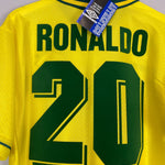 Shop 1994/96 BRAZIL RONALDO #20 *BNWT* HOME SHIRT (M) UMBRO, classic football shirts, vintage football shirts & retro soccer jerseys at Cult Kits