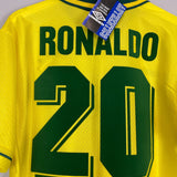 Shop 1994/96 BRAZIL RONALDO #20 *BNWT* HOME SHIRT (M) UMBRO, classic football shirts, vintage football shirts & retro soccer jerseys at Cult Kits